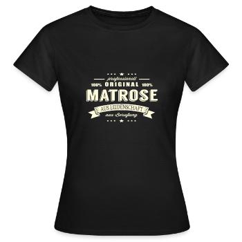 Matrose aus Leidenschaft - Frauen T-Shirt - Schwarz - Vorne - AI Model Female 172 dark (172cm)