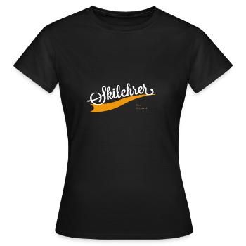 Skilehrer Schriftzug - Frauen T-Shirt - Schwarz - Vorne - AI Model Female 172 dark (172cm)