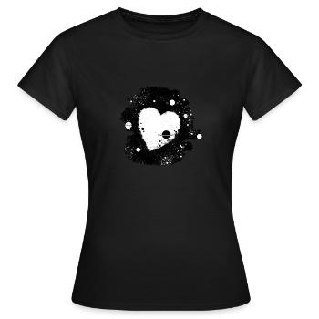 Coeur noir - T-shirt Femme - noir - Devant - AI Model Female 172 dark (172cm)