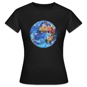 Planète terre - T-shirt Femme - noir - Devant - AI Model Female 172 dark (172cm)