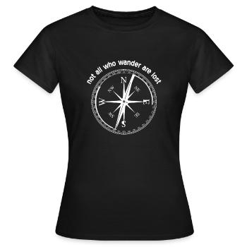 Compass - Women's T-Shirt - black - Front - AI Model Female 172 dark (172cm)