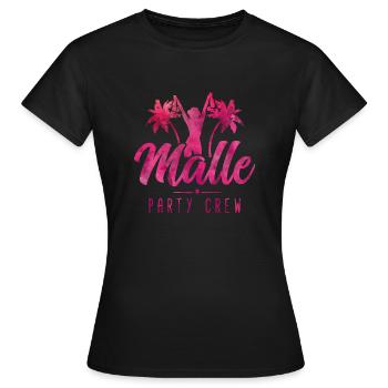 malle party crew pink - Frauen T-Shirt - Schwarz - Vorne - AI Model Female 172 dark (172cm)