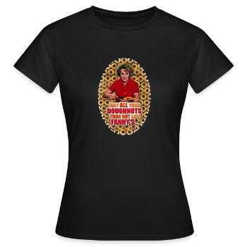 komisch - Frauen T-Shirt - Schwarz - Vorne - AI Model Female 172 dark (172cm)