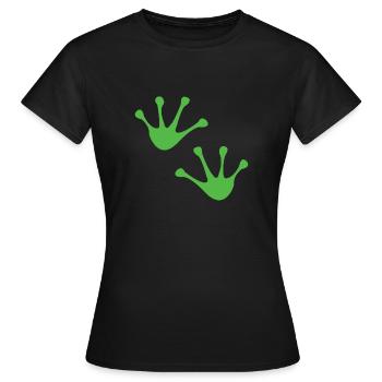 Grenouille crapaud grenouille - T-shirt Femme - noir - Devant - AI Model Female 172 dark (172cm)
