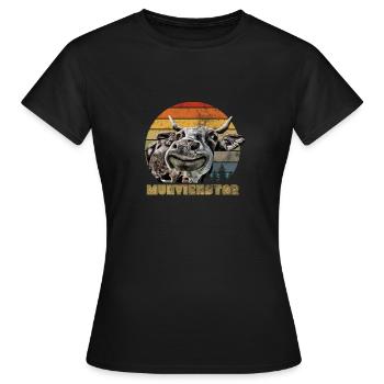 Lustiges Muhviehstar TShirt Landwirt Bauer Kühe - Frauen T-Shirt - Schwarz - Vorne - AI Model Female 172 dark (172cm)