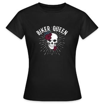 Moto femme d'équitation - T-shirt Femme - noir - Devant - AI Model Female 172 dark (172cm)