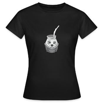 Flowerful Mate - Frauen T-Shirt - Schwarz - Vorne - AI Model Female 172 dark (172cm)