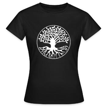 Tree of life tree - Women's T-Shirt - black - Front - AI Model Female 172 dark (172cm)