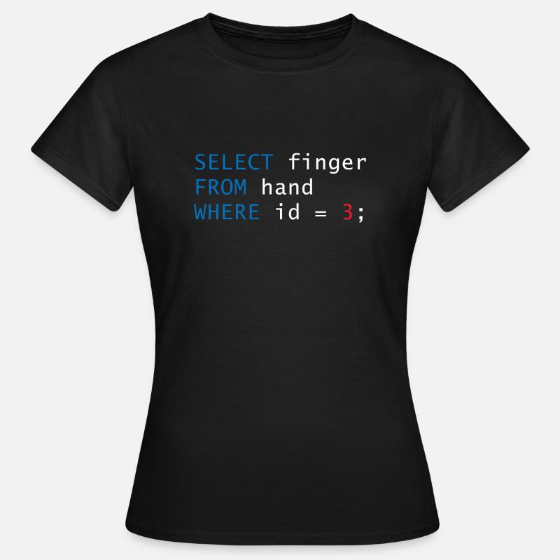 Doigt de code - T-shirt Femme - noir