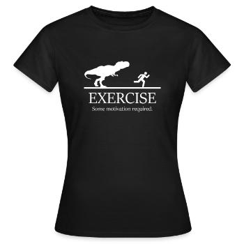 Exercer une certaine motricité requise - T-shirt Femme - noir - Devant - AI Model Female 172 dark (172cm)