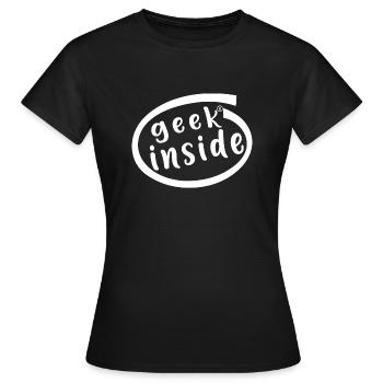 Geek inside - T-shirt Femme - noir - Devant - AI Model Female 172 dark (172cm)