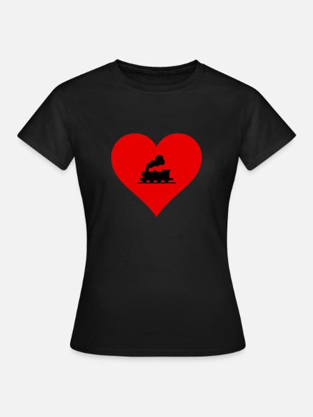 Ich liebe die Eisenbahn! - Frauen T-Shirt - Schwarz