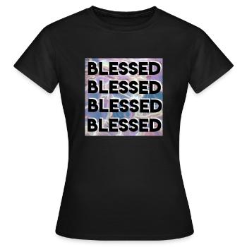 Blessed - Christian design - Women's T-Shirt - black - Front - AI Model Female 172 dark (172cm)