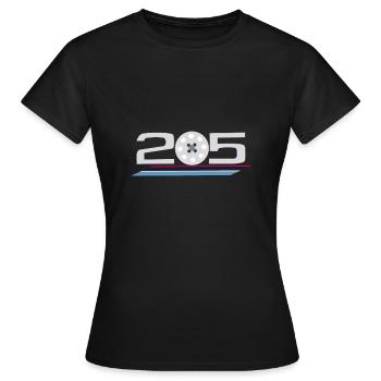 205 jante 1 9l pts - T-shirt Femme - noir - Devant - AI Model Female 172 dark (172cm)