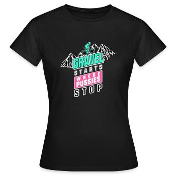 Chatte de gravier - T-shirt Femme - noir - Devant - AI Model Female 172 dark (172cm)