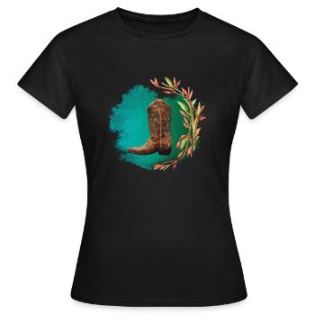 Western Classic - T-shirt Femme - noir - Devant - AI Model Female 172 dark (172cm)