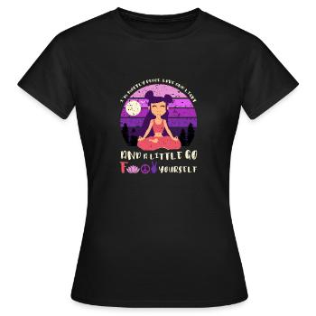 Mostly peace love and light Meditation Yoga - Frauen T-Shirt - Schwarz - Vorne - AI Model Female 172 dark (172cm)