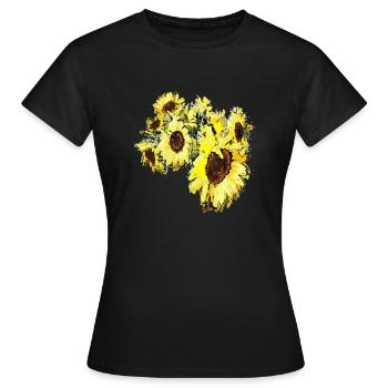 tournesols - T-shirt Femme - noir - Devant - AI Model Female 172 dark (172cm)
