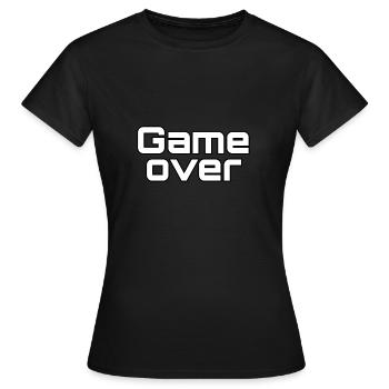 Game over - Frauen T-Shirt - Schwarz - Vorne - AI Model Female 172 dark (172cm)