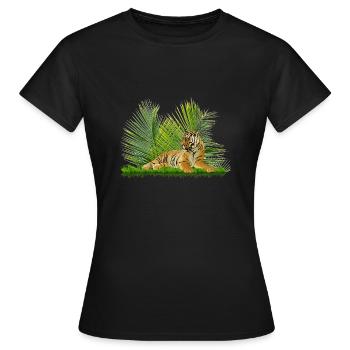 tigre - T-shirt Femme - noir - Devant - AI Model Female 172 dark (172cm)