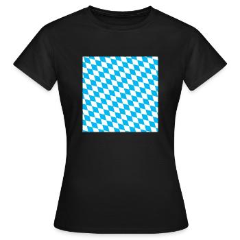 Bavière Bavière Drapeau Bavière Chèque Diamants - T-shirt Femme - noir - Devant - AI Model Female 172 dark (172cm)