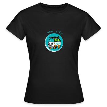 Van life - T-shirt Femme - noir - Devant - AI Model Female 172 dark (172cm)