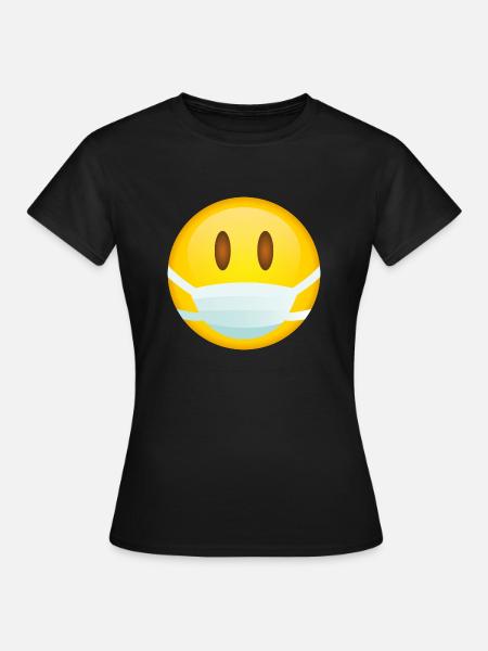 Masque de sourire - T-shirt Femme - noir