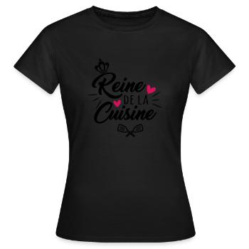 Königin der Küche T-Shirt Küche Geschenk Frau - Frauen T-Shirt - Schwarz - Vorne - AI Model Female 172 dark (172cm)