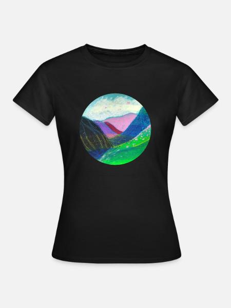 bunte berge - Frauen T-Shirt - Schwarz