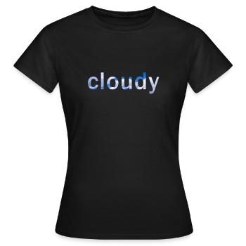 cloud - Women's T-Shirt - black - Front - AI Model Female 172 dark (172cm)