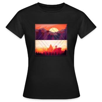 Nature moderne - T-shirt Femme - noir - Devant - AI Model Female 172 dark (172cm)