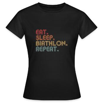 Sports d'hiver de biathlon - T-shirt Femme - noir - Devant - AI Model Female 172 dark (172cm)