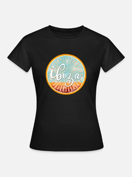 Ibiza Sonne - Frauen T-Shirt - Schwarz