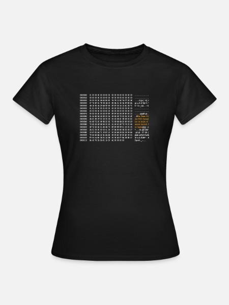 Bitcoin Block 0 Code - Frauen T-Shirt - Schwarz