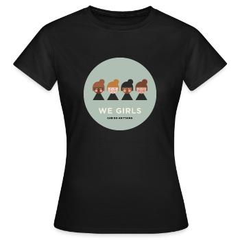 WE GIRLS CAN DO ANYTHING - Frauen T-Shirt - Schwarz - Vorne - AI Model Female 172 dark (172cm)