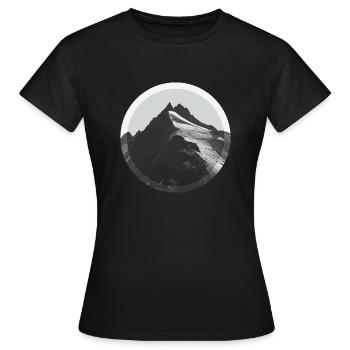 Berge - Wandern - klettern - Gebirge - Gletscher - Frauen T-Shirt - Schwarz - Vorne - AI Model Female 172 dark (172cm)