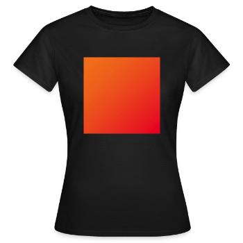 Dégradé orange - T-shirt Femme - noir - Devant - AI Model Female 172 dark (172cm)