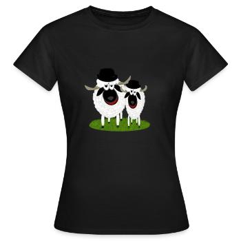 thick and stupid - Women's T-Shirt - black - Front - AI Model Female 172 dark (172cm)
