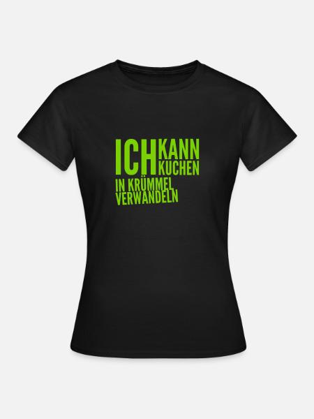 ich bin ein Krümmelmonster - Frauen T-Shirt - Schwarz
