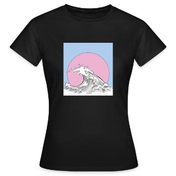 vague - T-shirt Femme - noir - Devant - AI Model Female 172 dark (172cm)