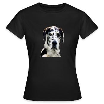 Great Dane - Women's T-Shirt - black - Front - AI Model Female 172 dark (172cm)