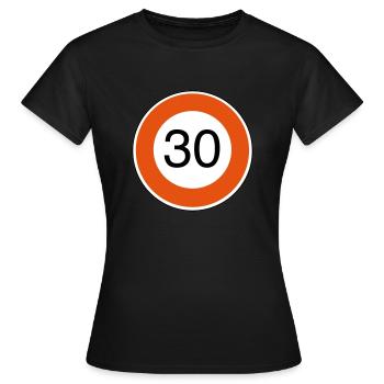 30er Geburtstag - Frauen T-Shirt - Schwarz - Vorne - AI Model Female 172 dark (172cm)