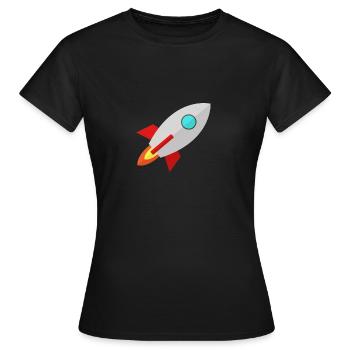 fusée - T-shirt Femme - noir - Devant - AI Model Female 172 dark (172cm)