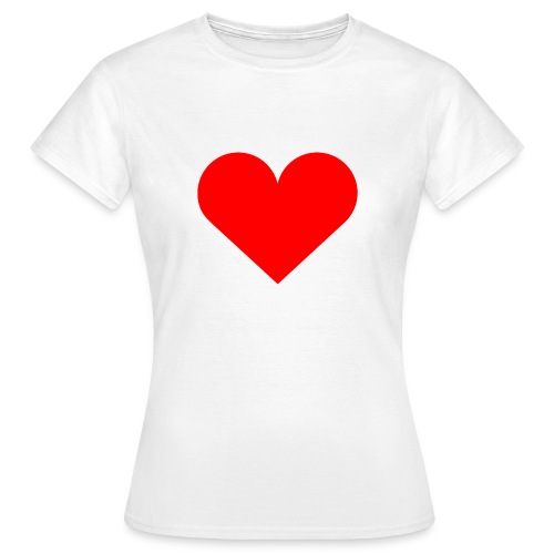 Simple Red Heart - Maglietta da donna