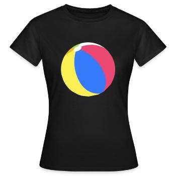 Beachball - Frauen T-Shirt - Schwarz - Vorne - AI Model Female 172 dark (172cm)