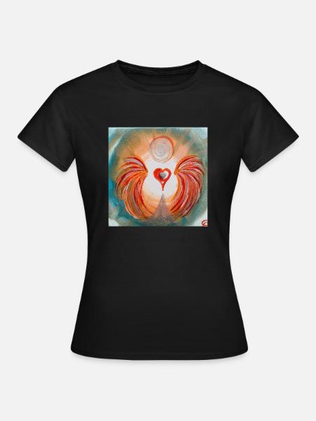 Herzengel der Willenskraft - Frauen T-Shirt - Schwarz