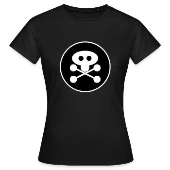 DUBPL8Z circle classic (reversed) - Women's T-Shirt - black - Front - AI Model Female 172 dark (172cm)