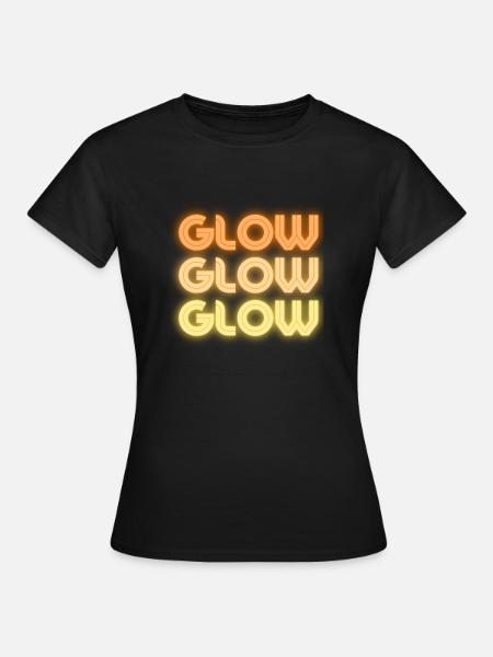 glow - Frauen T-Shirt - Schwarz