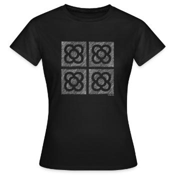 gray BCN tile - Women's T-Shirt - black - Front - AI Model Female 172 dark (172cm)