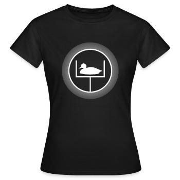 hunting glasses duck hut gabion ton gift bl - Women's T-Shirt - black - Front - AI Model Female 172 dark (172cm)